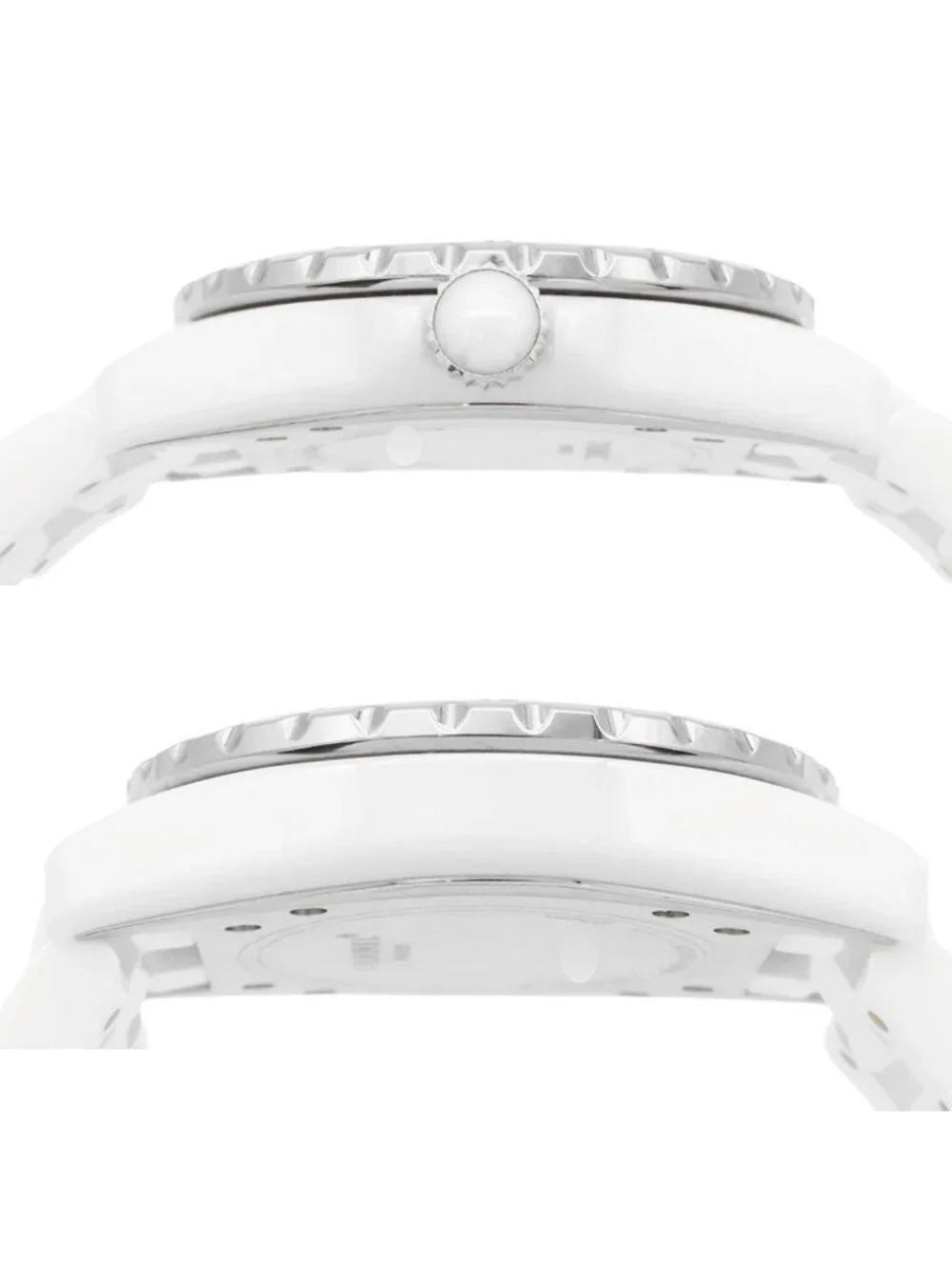 Chanel White SS Ceramic 38 Card Watch Automatic